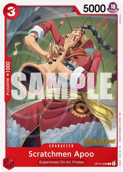 Scratchmen Apoo - OP14-008 - Common - The Azure Sea's Seven Release Event Cards