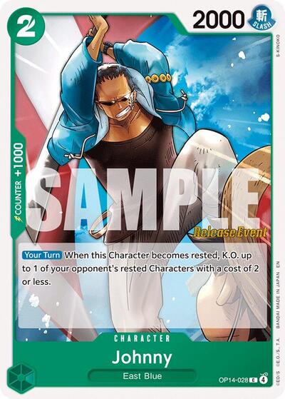 Johnny - OP14-028 - Common - The Azure Sea's Seven Release Event Cards