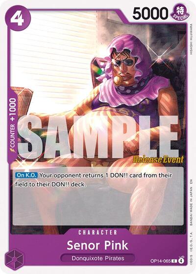 Senor Pink - OP14-065 - Common - The Azure Sea's Seven Release Event Cards