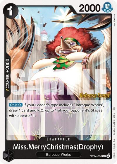 Miss.MerryChristmas(Drophy) - OP14-088 - Common - The Azure Sea's Seven Release Event Cards