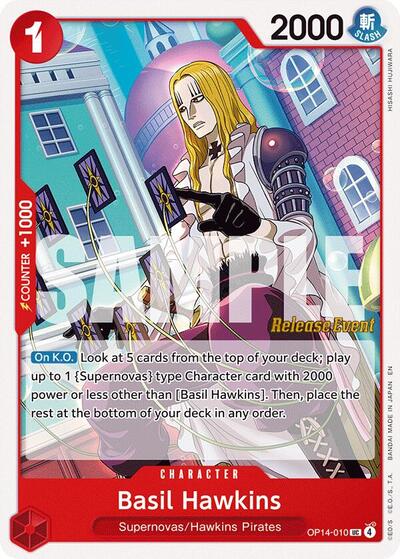 Basil Hawkins - OP14-010 - Uncommon - The Azure Sea's Seven Release Event Cards