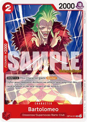 Bartolomeo - OP14-011 - Uncommon - The Azure Sea's Seven Release Event Cards