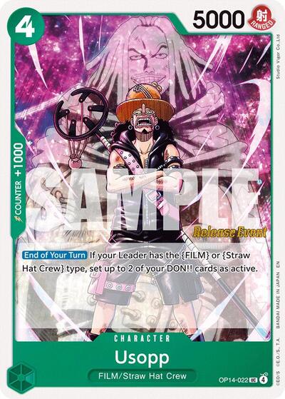 Usopp - OP14-022 - Uncommon - The Azure Sea's Seven Release Event Cards