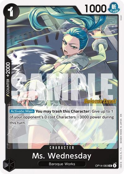 Ms. Wednesday - OP14-083 - Uncommon - The Azure Sea's Seven Release Event Cards