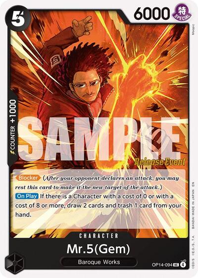 Mr.5(Gem) - OP14-094 - Uncommon - The Azure Sea's Seven Release Event Cards