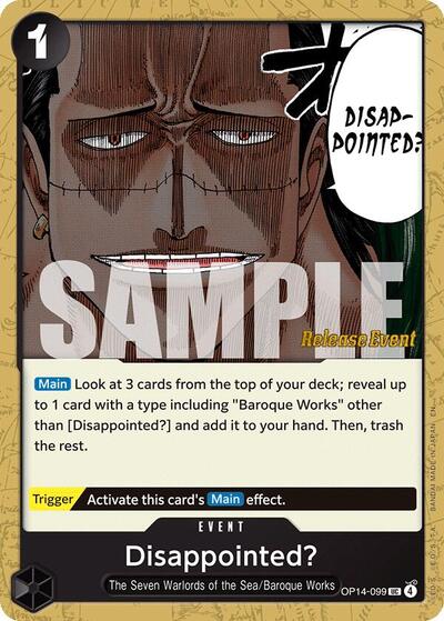 Disappointed? - OP14-099 - Uncommon - The Azure Sea's Seven Release Event Cards