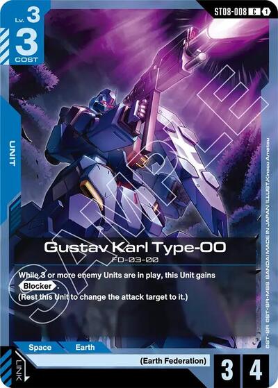 Gustav Karl Type-00 - ST08-008 - COMMON - Starter Deck 08: Flash of Radiance