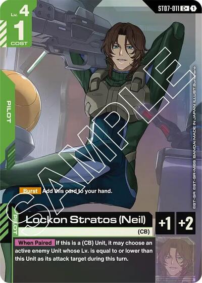 Lockon Stratos (Neil) (C+) - ST07-011 - Full Art Common - Starter Deck 07: Celestial Drive