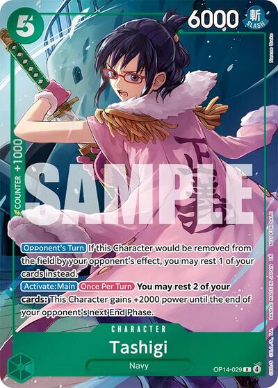 Tashigi (Dash Pack) - OP14-029 - Rare - The Azure Sea's Seven