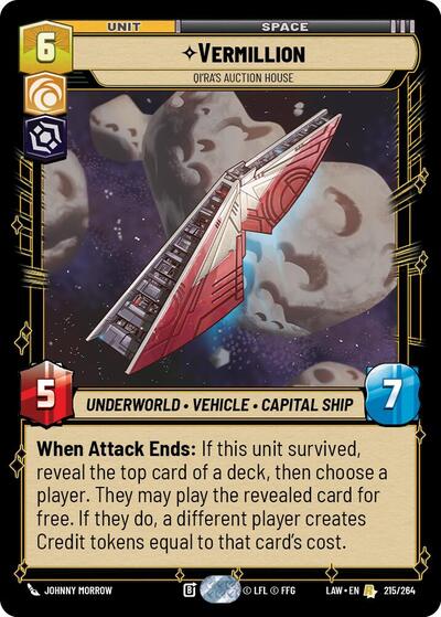 Vermillion - Qi'Ra's Auction House - 215/264 - Rare - A Lawless Time