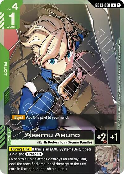 Asemu Asuno - GD03-088 - RARE - Steel Requiem