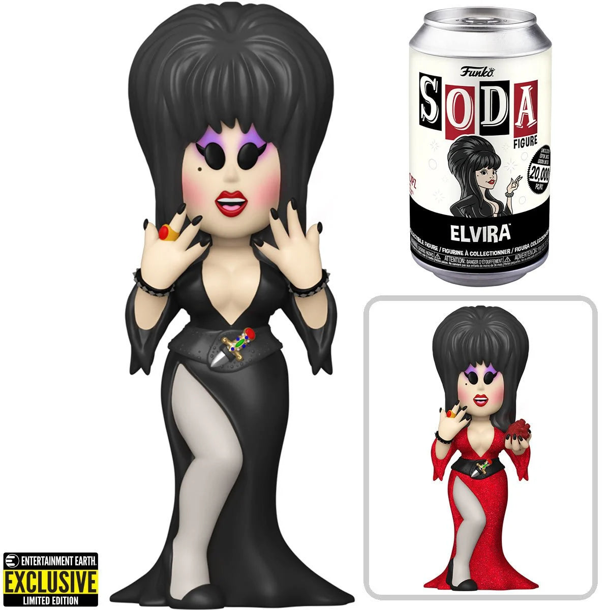 Elvira Vinyl Soda Figure - Entertainment Earth Exclusive