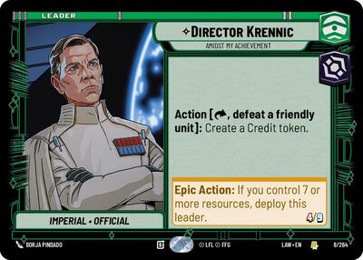 Director Krennic - Amidst My Achievement - 8/264 - Rare - A Lawless Time