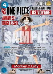 Monkey.D.Luffy (055) (College Basketball US Voyage) - P-055 - Promo - One Piece Promotion Cards