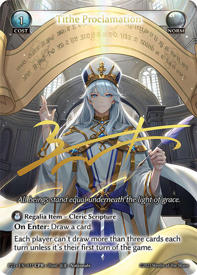 Tithe Proclamation (CPR) - 017 - Collector Promo - Promotional Cards