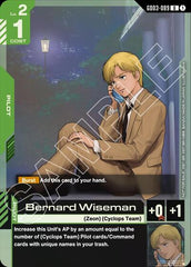 Bernard Wiseman (GD03 Release Event) - GD03-089 - UNCOMMON - Gundam Promotional Cards