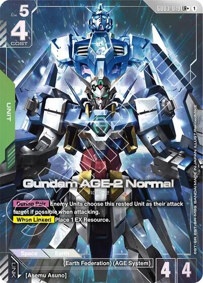 Gundam AGE-2 Normal (LR+) - GD03-019 - Full Art Legendary Rare - Steel Requiem