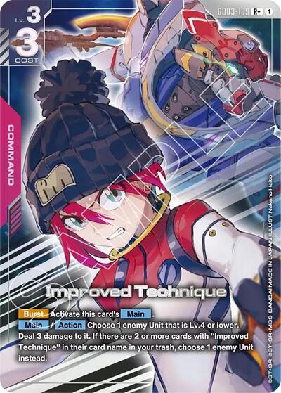 Improved Technique (R+) - GD03-109 - Full Art Rare - Steel Requiem