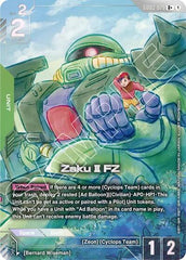 Zaku II FZ (R+) - GD03-020 - Full Art Rare - Steel Requiem