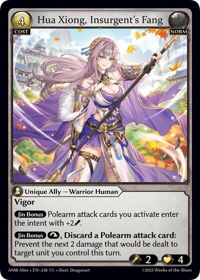 Hua Xiong, Insurgent's Fang - 238 - Super Rare - Mortal Ambition Alter Edition