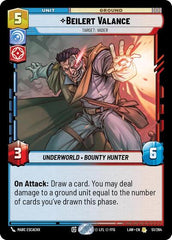 Beilert Valance - Target: Vader - 51/264 - Rare - A Lawless Time