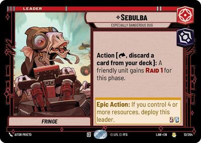 Sebulba - Especially Dangerous Dug - 12/264 - Rare - A Lawless Time