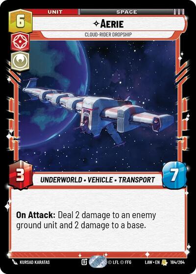Aerie - Cloud-Rider Dropship - 184/264 - Rare - A Lawless Time