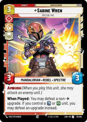 Sabine Wren - Spectre Five - 78/264 - Uncommon - A Lawless Time