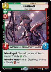 Highsinger - Deadly Droid - 59/264 - Rare - A Lawless Time
