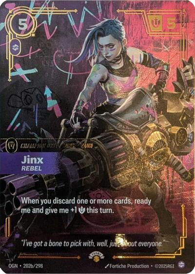 Jinx, Rebel - 202/298 - Promo - Riftbound Promotional Cards
