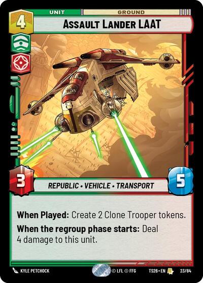 Assault Lander LAAT - 23/84 - Rare - Twin Suns