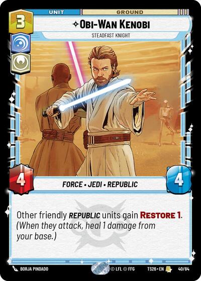 Obi-Wan Kenobi - Steadfast Knight - 40/84 - Rare - Twin Suns