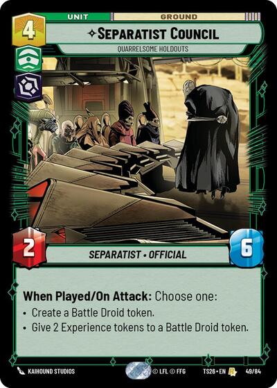 Separatist Counci - Quarrelsome Holdouts - 49/84 - Rare - Twin Suns