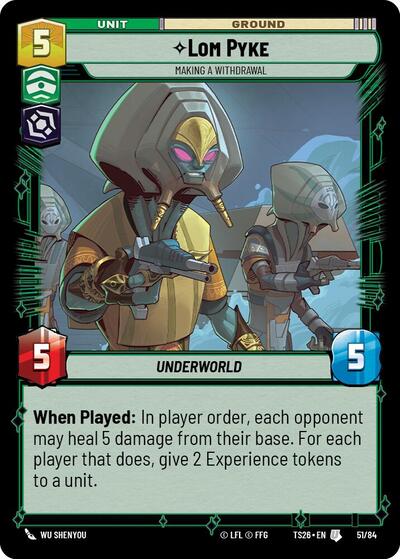Lom Pyke - Making a Withdrawal - 51/84 - Uncommon - Twin Suns