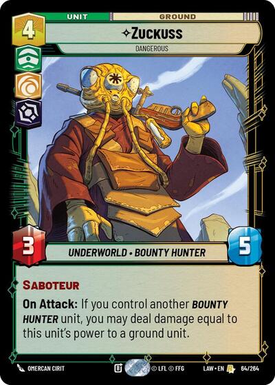 Zuckuss - Dangerous - 64/264 - Rare - A Lawless Time