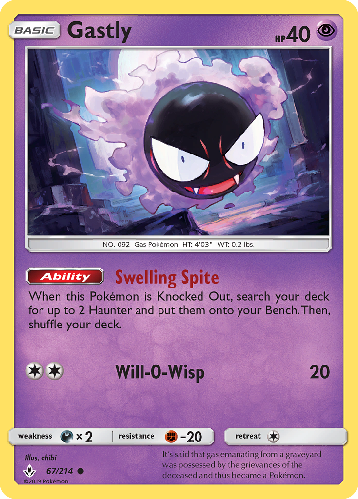 Gastly - 067/214 - Unbroken Bonds