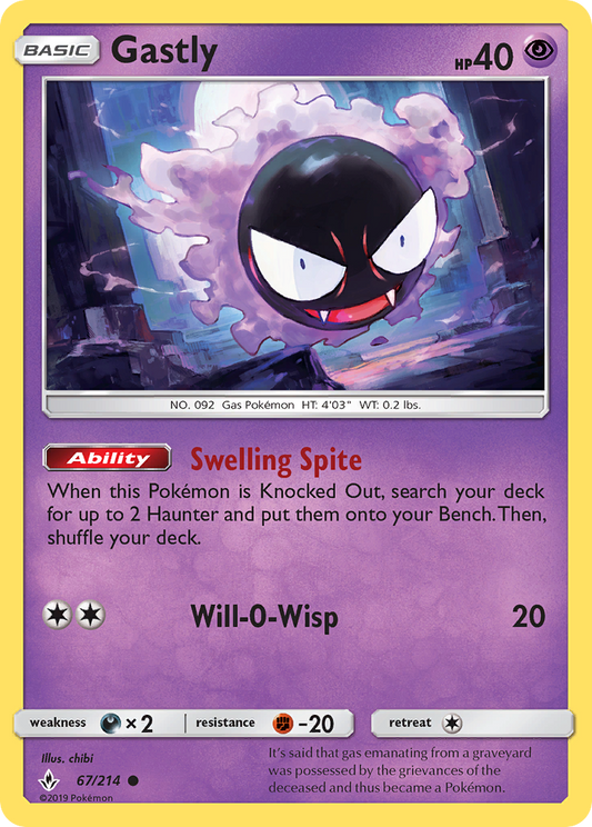 Gastly - 067/214 - Unbroken Bonds