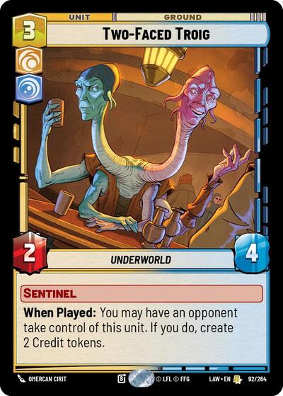 Two-Faced Troig - 92/264 - Rare - A Lawless Time