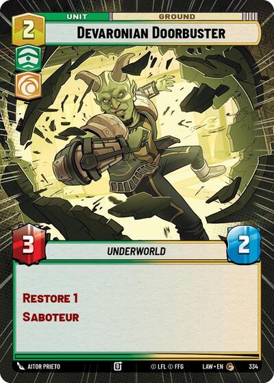 Devaronian Doorbuster - 334 - Common (Hyperspace) - A Lawless Time