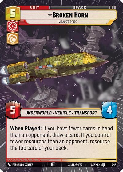 Broken Horn - Vizago's Pride - 347 - Uncommon (Hyperspace) - A Lawless Time