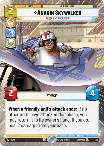 Anakin Skywalker - Prescient Podracer - 352 - Rare (Hyperspace) - A Lawless Time