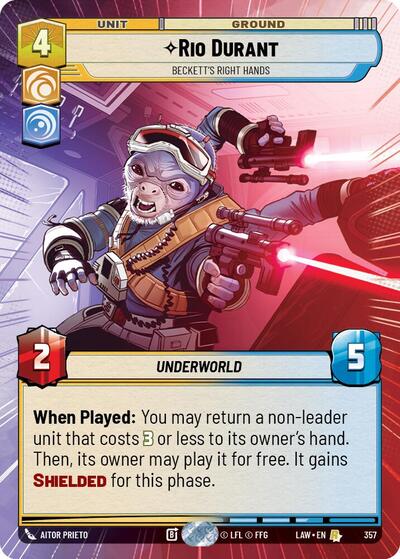 Rio Durant - Beckett's Right Hands - 357 - Rare (Hyperspace) - A Lawless Time