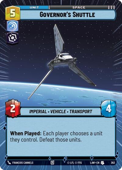 Governor's Shuttle - 363 - Uncommon (Hyperspace) - A Lawless Time