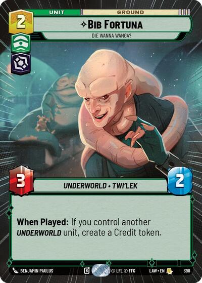 Bib Fortuna - Die Wanna Wanga? - 398 - Rare (Hyperspace) - A Lawless Time