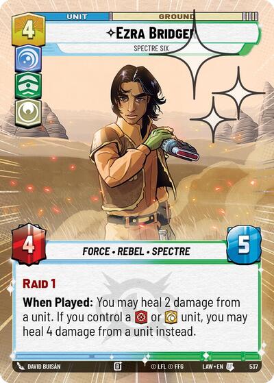 Ezra Bridger - Spectre Six - 537 - Uncommon (Hyperspace Foil) - A Lawless Time