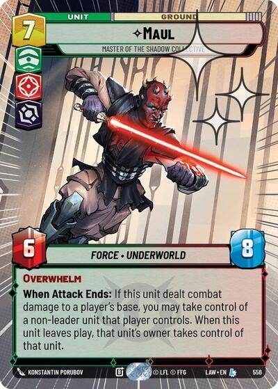 Maul - Master of the Shadow Collective - 556 - Legendary (Hyperspace Foil) - A Lawless Time