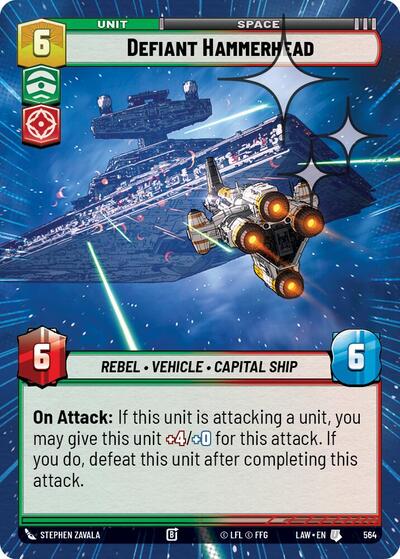 Defiant Hammerhead - 564 - Uncommon (Hyperspace Foil) - A Lawless Time
