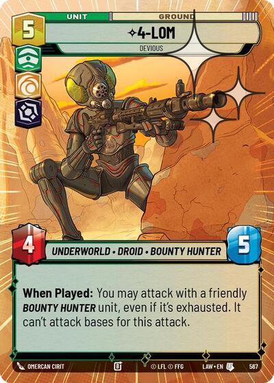 4-LOM - Devious - 567 - Uncommon (Hyperspace Foil) - A Lawless Time