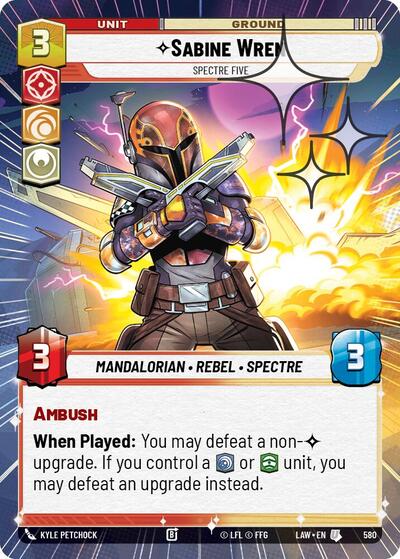 Sabine Wren - Spectre Five - 580 - Uncommon (Hyperspace Foil) - A Lawless Time