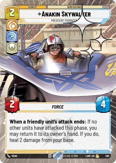 Anakin Skywalker - Prescient Podracer - 590 - Rare (Hyperspace Foil) - A Lawless Time